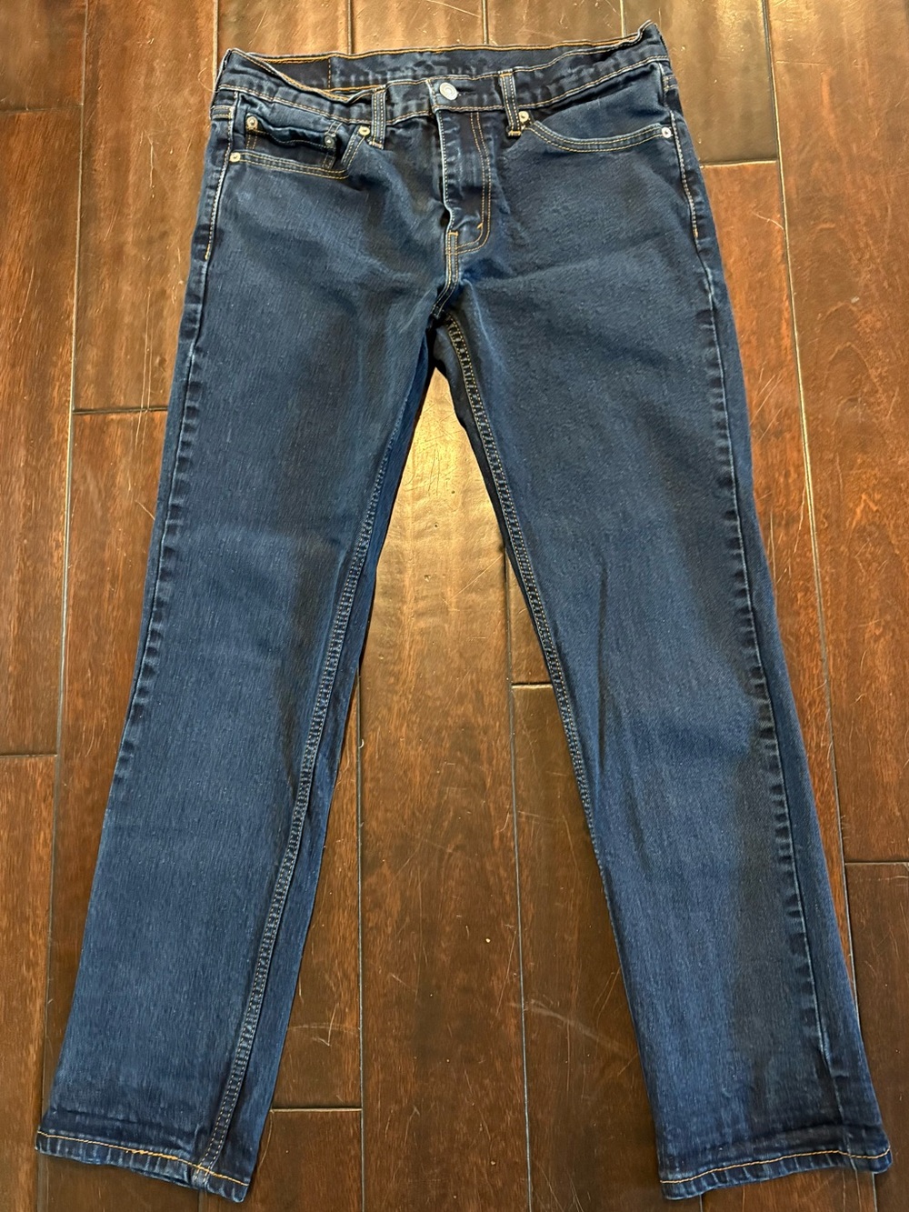 Men's Levi’s 511 Slim Straight Jeans in Dark Blue Wash